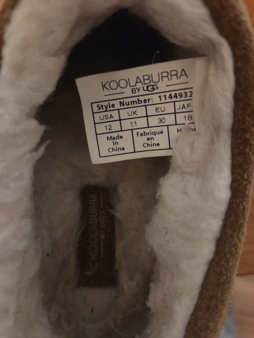 Koolaburra Kid's by Ugg Chestnut Brown Suede Shoes Slippers 1144932K Size 12 - Picture 6 of 8